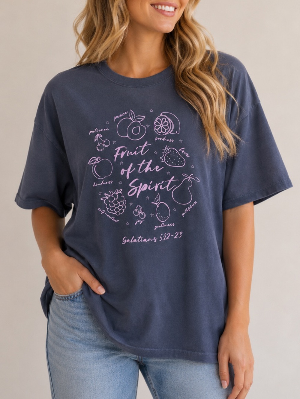Indigo Fruit Of The Spirit Tee